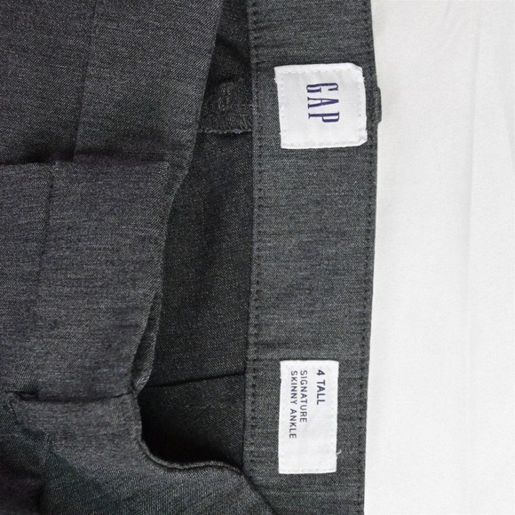 Gap 4 Tall Gray Signature Skinny Ankle Stretch‎ Dress Pants - Picture 3 of 5